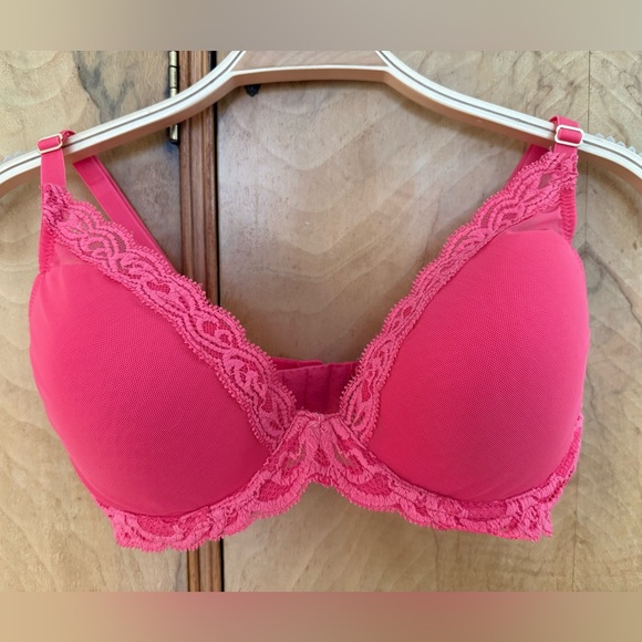 Natori Feathers Pink Plunge Bra 34D - Picture 3 of 6